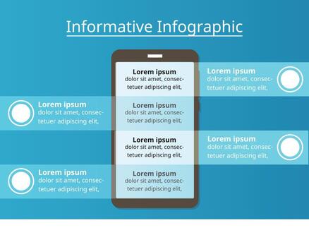 plantilla infográfica informativa para empresas. diagrama de tecnología para infografía de vector de presentación