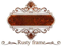 decorative old steel frame photo