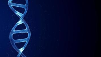 DNA structure in dark background. Science and medicine concepts. photo