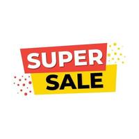 Super Sale Tag For Banner Design vector