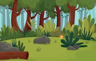 Summer Forest Scenery Background vector