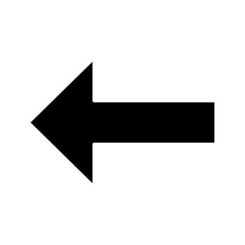 icono de glifo del botón de retroceso del teclado. símbolo de la silueta. atrás, anterior. flecha izquierda. movimiento. espacio negativo. ilustración vectorial aislada vector