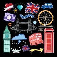 London city doodles elements collection Hand drawn