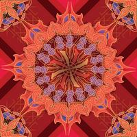 Red Mandala Seamless Pattern vector