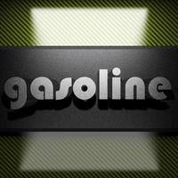 gasolina palabra de hierro sobre carbono foto