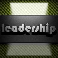 leadership word of iron on carbon photo