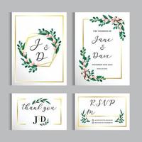 Wedding Invitation Design Set vector