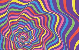 Psychedelic Waves Colorful Background vector