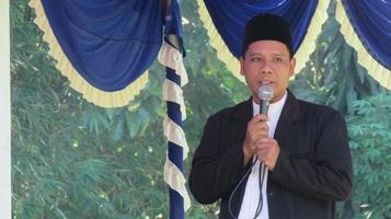 Cianjur Regency, Indonesia, 6-16-21-Religious leader lecture photo