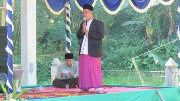 Cianjur Regency, Indonesia, 6-16-21-Religious leader lecture photo