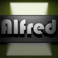 Alfred word of iron on carbon photo