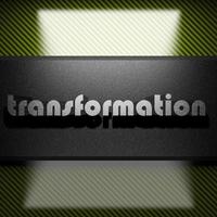 transformation word of iron on carbon photo