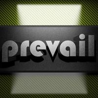 prevail word of iron on carbon photo