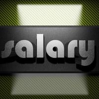 salary word of iron on carbon photo