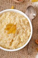 Porridge in a bowl photo