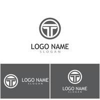 t logo plantilla vector símbolo naturaleza