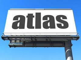 atlas word on billboard photo