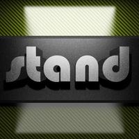 stand word of iron on carbon photo