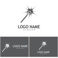 Wand magic stick Logo Template vector symbol nature