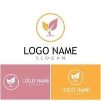 Leaf and Shutter Lens Aperture for Nature Photographer logo design inspiration vector