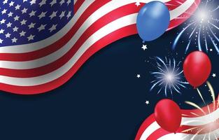 American Independence Day Festive Background vector