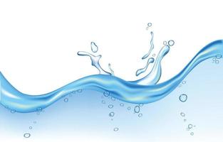 Realistic Water Splash in White Background vector