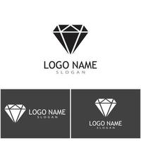 Diseño de ilustración de icono de vector de plantilla de logotipo de diamante