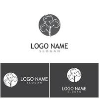 Cotton Logo Template vector symbol nature