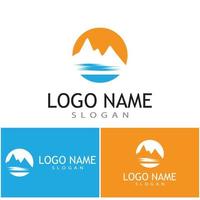 Mountain icon Logo Template Vector illustration design