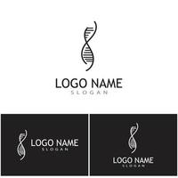 DNA gene Logo Template vector symbol illustration