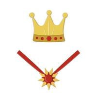 Crown, vector illustration isolated on a white background