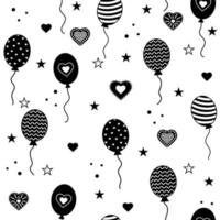 Festive pattern of balloons, vector illustration