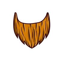 Fashionable men's haircut. Brown hair guy. Hair and beard. Cartoon illustration vector