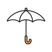 diseño de ilustración de icono de paraguas simple vector