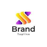 Initial Letter SS gradient color Logo. vector
