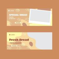 banner sale discount offer for bread industries vector