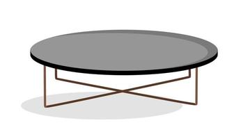 Modern interior coffee table furniture Vector illustration in a flat style isolated