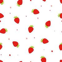 Strawberry Gardening Agriculture pattern Vector illustration isolated on white background