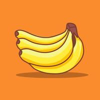 Vector design of bananas, with a combination of yellow and orange that matches and looks original.