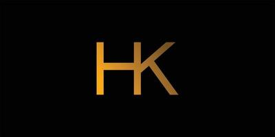 Simple and modern HK initials logo design vector