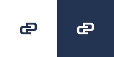 Strong and modern CP initials logo design vector