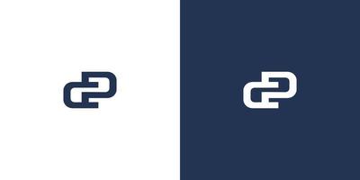 Strong and modern CP initials logo design vector