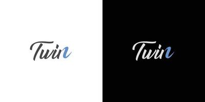 Unique and attractive twin logo design vector