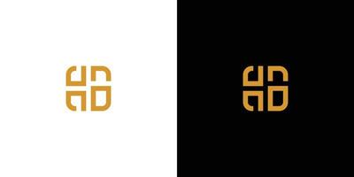 unique and modern HG letter initials logo design 2 vector