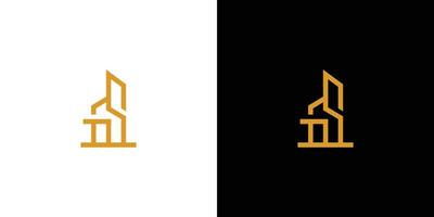 diseño de logotipo de apartamento inicial gs único y moderno vector