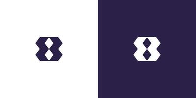 Unique and modern number 8 logo design 3 vector