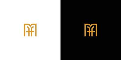 Stylish and modern MH initials logo design vector