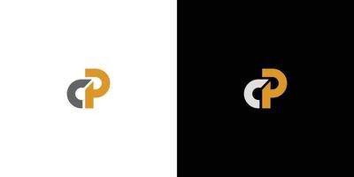 Stylish and modern CP initials logo design vector