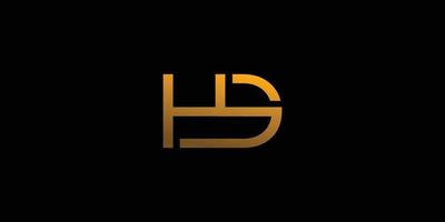 Unique and modern HS initials logo design vector