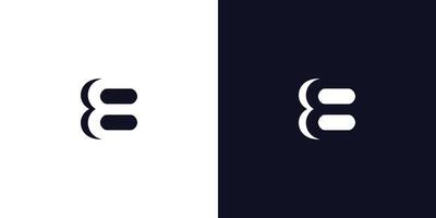 Unique and modern number 8 logo design 1 vector